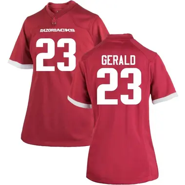 Dorian Gerald Women's Arkansas Razorbacks Cardinal Football College Jersey - Game